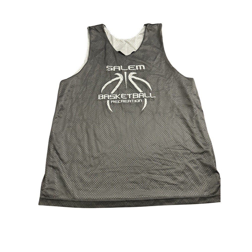 A4 Basketball Jersey Mens XL Grey Excellent Reversible Salem Recreation 00 Mesh